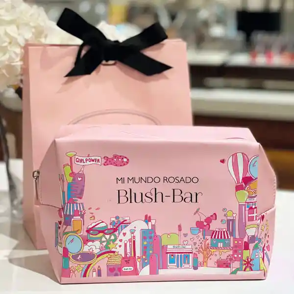 Blush-Bar Cosmetiquera mi Mundo Rosado Grande