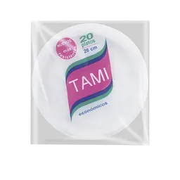Tami Pack Plato Plástico Blanco 26 cm