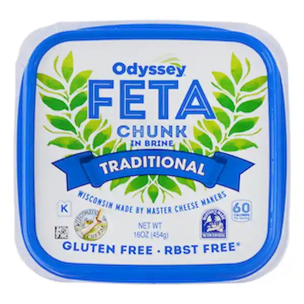 Oddysey Queso Feta Chunk en Salmuera Tradicional Libre de Gluten