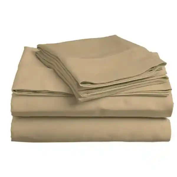 Distrihogar Juego Cama King 180 Hilos Beige