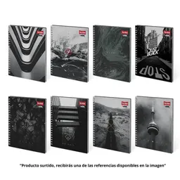 Scribe Cuaderno Inblack Cuadriculado Argollado 80 Hojas