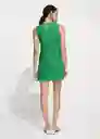 Vestido Esteba Verde Pastel Talla L Mujer Mango