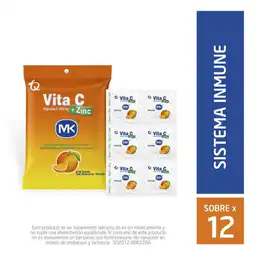 Vita C + Zinc MK Tableta Masticable (500 mg ) 