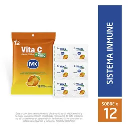 Vita C + Zinc MK Tableta Masticable (500 mg ) 