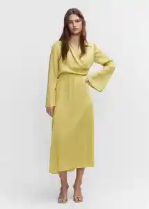 Vestido Chiffe-a Lima Talla S Mujer Mango