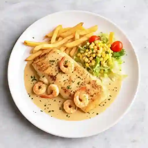 Trucha en Salsa de Camarones