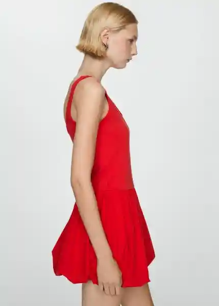 Vestido Nube Rojo Talla L Mujer Mango