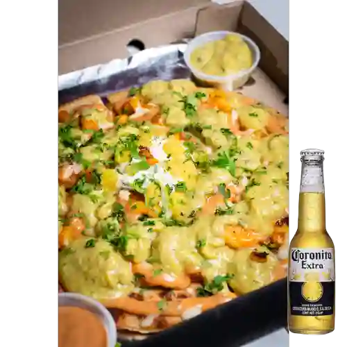 Combo Pizza Al Pastor + Cerveza Coronita