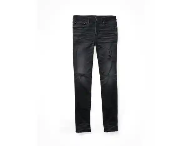 Jean Super Skinny Hombre Negro Talla 36 x 34 American Eagle