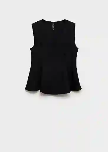 Top Pep Negro T. S Mujer Mango