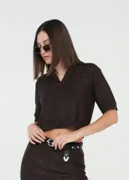 Tejido Mujer Café Ristretto Ultraoscuro Talla L 489g003 Naf Naf