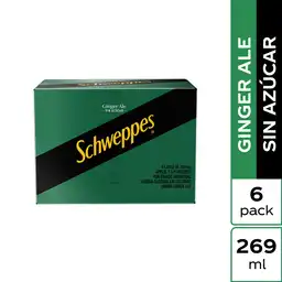 Schweppes Gaseosa Ginger Ale Sin Azúcar