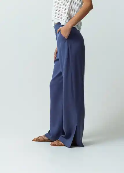 Pantalón Eva Mujer Azul Cetaceo Talla 10 Naf Naf