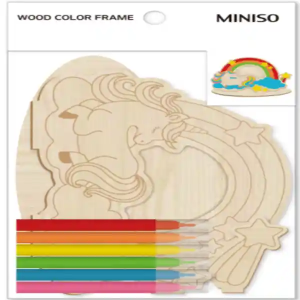 Set de Pintura de Madera Diseño Unicornio Miniso