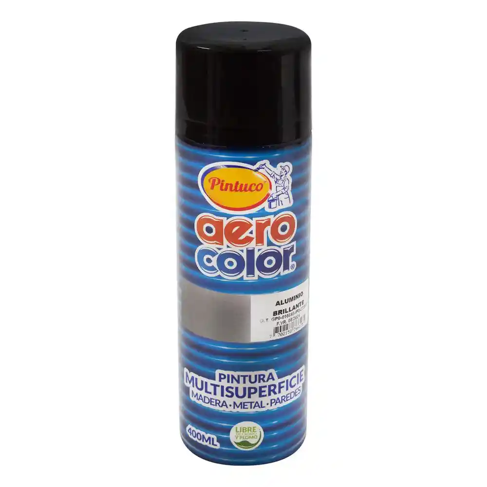 Aerocolor Pintura Laca Brillante Aluminio 125016-16 400 mL