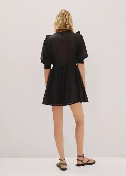 Vestido Tresi Negro Talla L Mujer Mango