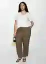 Camiseta Linito Negro Talla S Mujer Mango