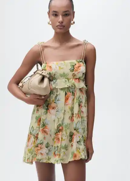 Vestido Stella Crudo Talla M Mujer Mango