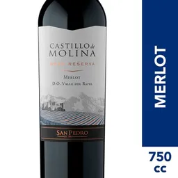 Vino Tinto CASTILLO DE MOLINA Merlot Botella 750 Ml