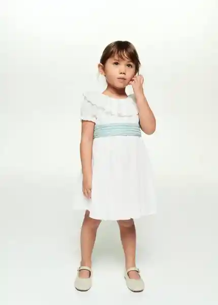 Vestido Sara Offwhite Talla 67 Niñas Mango