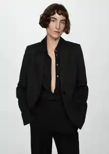 Pantalón Boreal Negro Talla 38 Mujer Mango