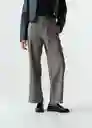 Pantalón Mujer Gris Elefante Medio Talla 8 533G057 Naf Naf