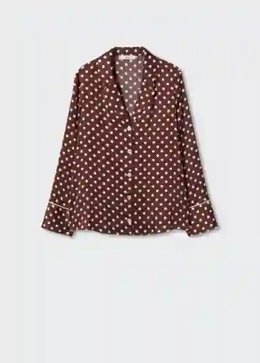 Camisa Lola Marron Talla Xs Mujer Mango