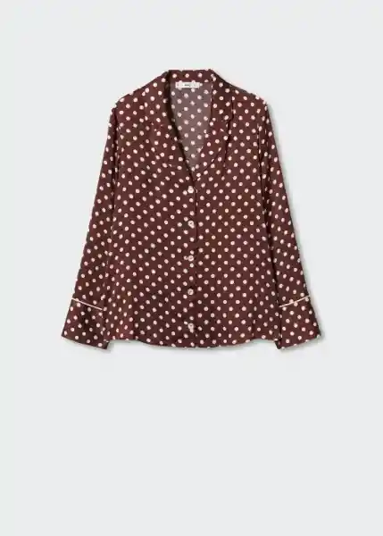 Camisa Lola Marron Talla Xs Mujer Mango