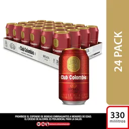 Cerveza Club Colombia Roja - Lata 330 Ml X24