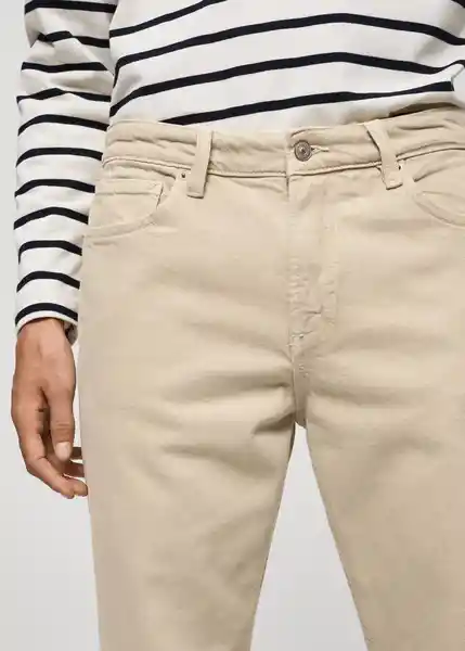 Jean Benc Beige Talla 36 Hombre Mango