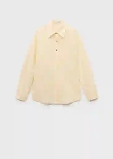 Camisa Sofie Vainilla Talla M Mujer Mango