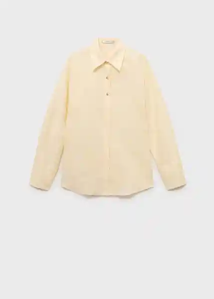 Camisa Sofie Vainilla Talla M Mujer Mango