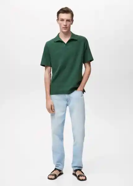 Camiseta Polo Xavi Botella Talla L Hombre Mango