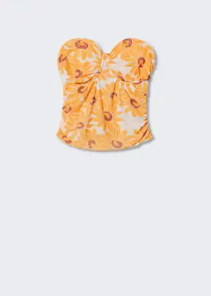 Top Marga Naranja Talla Xs Mujer Mango