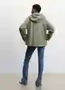 Abrigo Parka Perfume Khaki Talla XL Mujer Mango