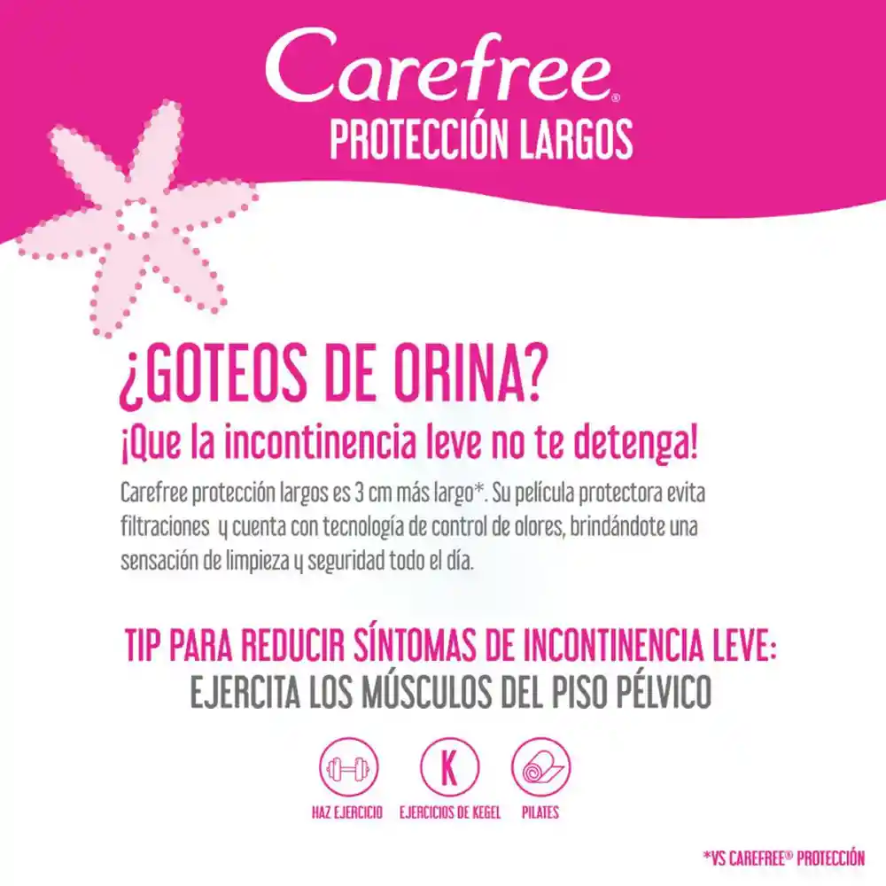 Protectores CAREFREE Protección Largos 40 UND