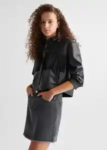 Sobrecamisa Texas Negro Talla 20 Teen Niñas Mango