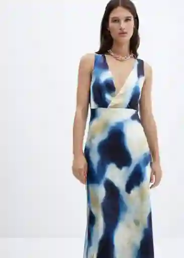 Vestido Vegasv-W Azul Noche Talla S Mujer Mango