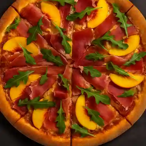 Pizza durazno  serrano (nueva)