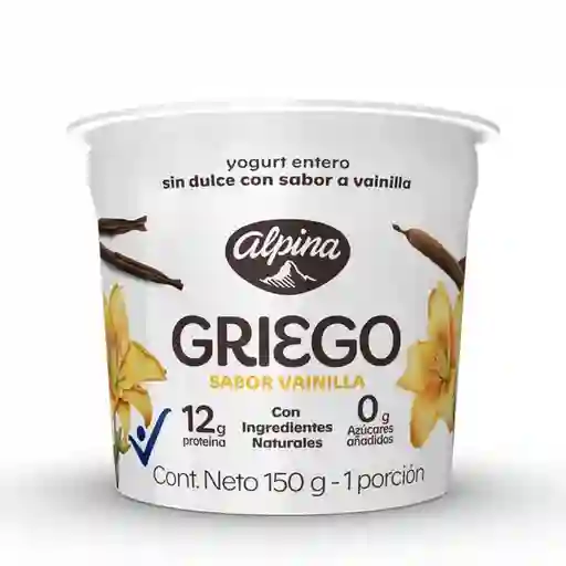 Yogurt Entero Sin Dulce Sabor Vainilla