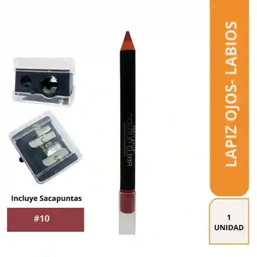 Party Kit Lápiz Dual Labios y Ojos Quenn + Sacapuntas 10