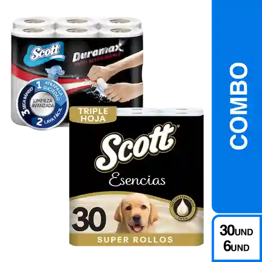 Combo Scott Papel Higiénico Esencias + Tolla de Cocina