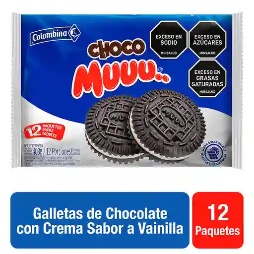 Choco Muuu Galletas De Chocolate por 12 und
