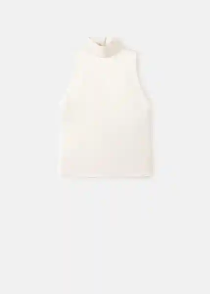 Blusa Stonak Crudo Talla L Mujer Mango