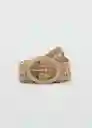 Cinturón Dorian Beige Talla S Mujer Mango