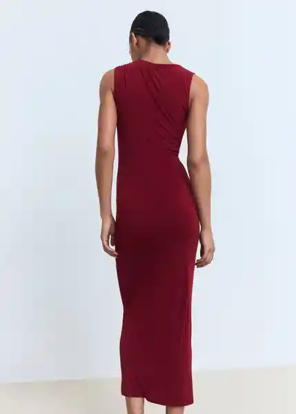 Vestido Petra Burdeos Talla S Mujer Mango