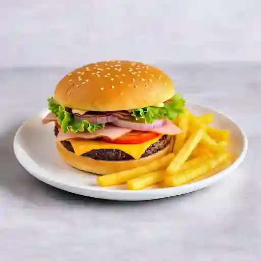 Hamburguesas Sencilla con Papa