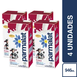 4 x Entera Parmalat Uht Brik 946 mL