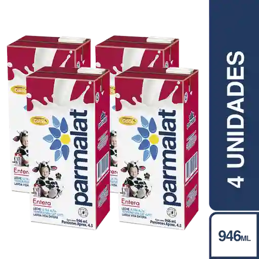 4 x Entera Parmalat Uht Brik 946 mL