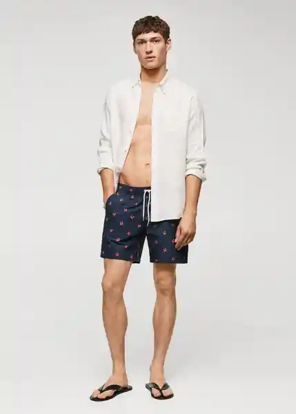 Traje del Bañador Crab Navy Talla S Hombre Mango